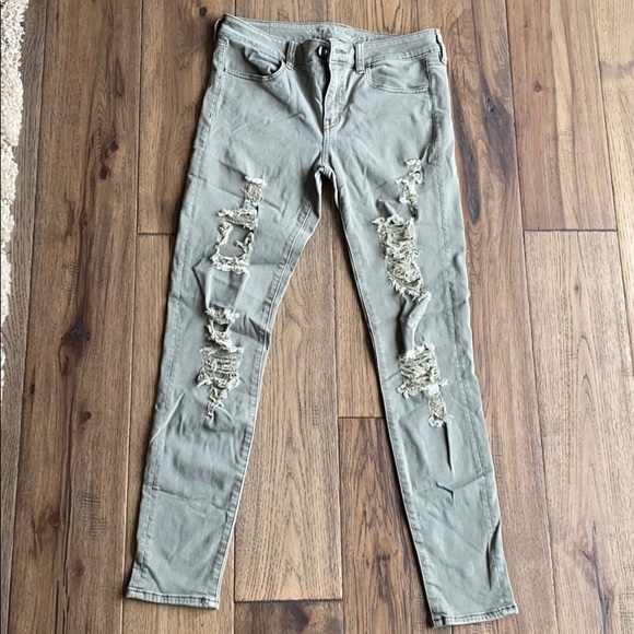 Light Green American Eagle Jeans - Picture 2 of 5